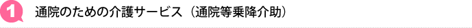 通院のための介護サービス（通院等乗降介助）